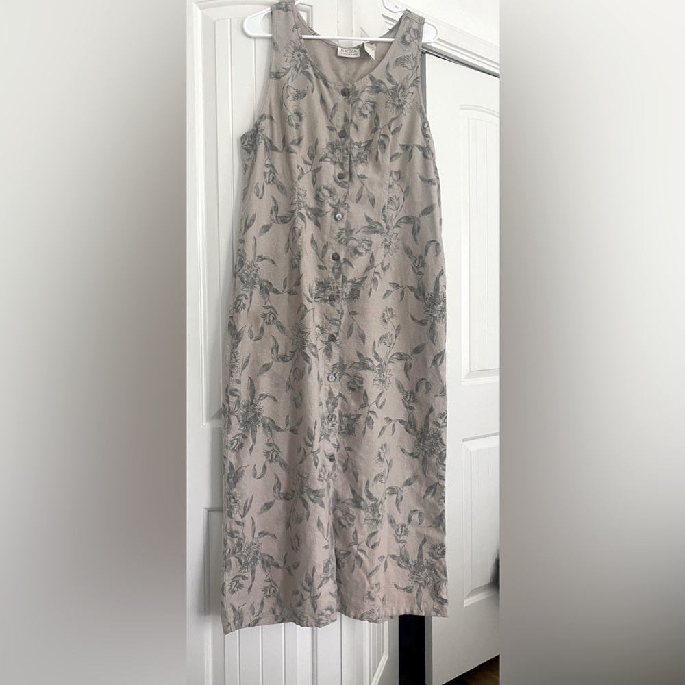 Erika collection linen sleeveless dress large - Picture 1 of 7